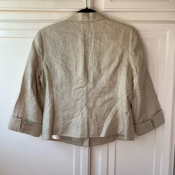 NWOT Talbots The Grace Fit Linen Sparkle Blazer 8P - Picture 6 of 9